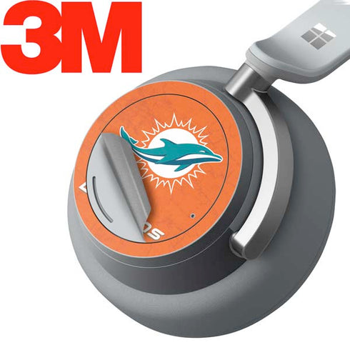 NFL Miami Dolphins Distressed- Orange Surface Headphones Skin